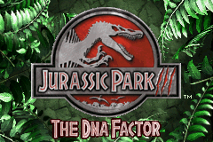 Jurassic Park III Park Builder title screen for GameBoy Advance